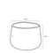 Maxifleur Avalon - Rieten mand - Rond - h32xd44cm - l.bruin