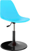 vidaXL - Eetkamerstoelen - 2 - st - draaibaar - PP - blauw