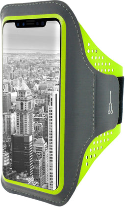 Mobiparts Comfort Fit - Sport Armband - Lichtgewicht ademend materiaal - Neon Groen