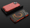 Lunso - Honinggraat Armor Backcover hoes - Geschikt voor iPhone 13 - Rood