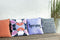 Sierkussen decoratie kussen Knit 45 x 45 cm blauw wit
