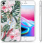 iMoshion Hoesje Geschikt voor iPhone SE (2022) / SE (2020) / 8 / 7 Hoesje Siliconen - iMoshion Design hoesje - Groen / Roze / Tropical Jungle