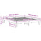 vidaXL - Bedframe - zonder - matras - massief - grenenhout - wit - 200x200 - cm