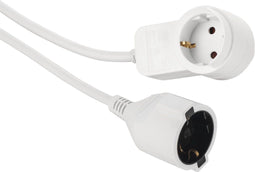 Hama Geaarde verlengkabel "Powerplug", extra stopcontact, 3,0 m, wit