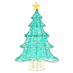 Kunstkerstboom 120 cm - 520 LED-lampjes en verlichte ster - Groen