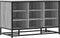 vidaXL - Schoenenbank - 84x40x53,5 - cm - bewerkt - hout - en - metaal - grijs - sonoma