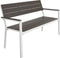 tectake® - Tuinbank - 2-zitsbank met aluminium frame en polywood latten - Max. 250kg - lichtgrijs/wit