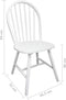 vidaXL - Eetkamerstoelen - 2 - st - massief - rubberwood - wit
