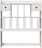 vidaXL - Hoofdbord - met - opbergruimte - 100 - cm - massief - grenenhout - wit