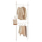 sobuy - kledingrek opstelbaar - 75–126 × 200–295 cm - wit