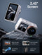 Seeker One White Waterdichte Actiecamera met 4K60fps Ultra HD-video, Dual Screen Kleurendisplay, 16 Voet Onder Water Camera, Live Streaming, Webcam, Stabilisatie met GO APE