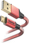 Hama Reflective - USB-A naar Micro-USB Kabel - Snellaadkabel 3A 150cm - Rood