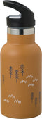 Fresk Thermosfles - 350 ml - RVS Waterfles - Lekvrije Drinkfles voor Kinderen - Koude en Warme Dranken - BPA-vrij - Onbreekbaar - Inclusief 2 Doppen - Thermosbeker - Drinkbeker - Geel - Woods Spruce