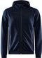Craft CORE Soul Full Zip Hoodie - Casual Sweatjack - Donker Marine - XL