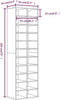 vidaXL Schoenenkast - 54x34x183 cm - 22 vakken - Gerookt eiken