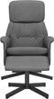 Fauteuil verstelbaar met voetenbank stof donkergrijs