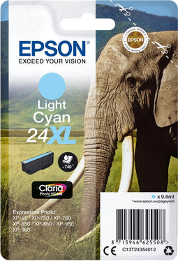 Epson 24XL - Inktcartridge - Origineel - Licht Cyaan