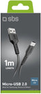 SBS LTHL200 - USB-A - Micro-USB 1m - Snel opladen - Zwart