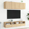 vidaXL - Nachtkastje - 40x30x30 - cm - bewerkt - hout - sonoma - eikenkleurig