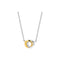 TI SENTO Dames Ketting - 925 zilver - Zilver geel verguld - Maat 42 - 3915SY