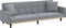 vidaXL - Slaapbank - met - kussens - stof - lichtgrijs