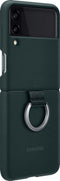 Samsung Galaxy Z Flip3 5G - Siliconen Hoesje met Ring - Groen
