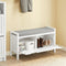 SoBuy Schoenenbank - 2 laden - Max. 150 kg - 91 x 30 x 50 cm - Wit/Grijs