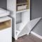 SoBuy BZR146-W - Badkamerkast - Afneembare wasmand - Wit