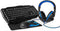 Nedis GCK41100 - Gaming Combo Kit - 4-in-1 set met QWERTZ toetsenbord en headset - Zwart/blauw (1 set)