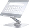 Conceptronic DONN27G - Laptop Standaard - 7-in-1 USB 3.2 Gen 1 Docking Station 360° draaibaar - Zilver