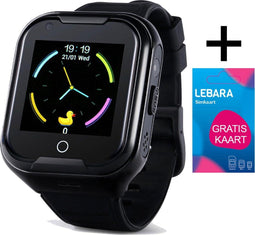 Xelar Smartwatch - 4G GPS Horloge - SOS Functie Camera Zaklamp - Zwart