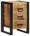 vidaXL - Nachtkastje - 40x35x50 - cm - Massief - Ruw - Mango - Hout