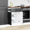 vidaXL - Keuken - onderkast - Lucca - bewerkt - hout - zwart