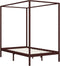 vidaXL - Hemelbedframe - massief - grenenhout - donkerbruin - 140x200 - cm