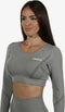 FORZA Naadloze Crop Top - Fitness & Training - Grijs (L)