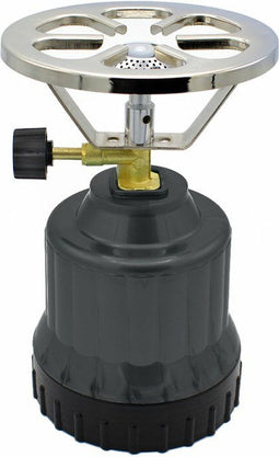 Camping - kookpit/kookstel - met gasbrander - donkergrijs - 18.5 x 12 x 12 cm