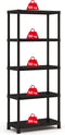 Keter Plus Shelf 80/5 - Kunststof Stellingkast - 5 Planken - 80x40x187cm - Zwart