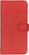 Selencia Hoesje Geschikt voor Samsung Galaxy J6 Plus Hoesje Met Pasjeshouder - Selencia Echt Lederen Bookcase - Rood