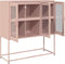 vidaXL - Dressoir - 100,5x39x107 - cm - koudgewalst - staal - roze