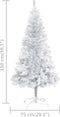 vidaXL - Kunstkerstboom - met - verlichting - en - kerstballen - 150 - cm - PET - zilver