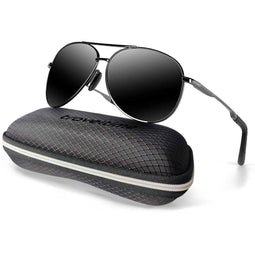 Traveltime® Aviator Zonnebril - Gepolariseerd - Unisex - Zwart