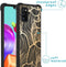iMoshion Hoesje Geschikt voor Samsung Galaxy A41 Hoesje Met Koord - iMoshion Design Hoesje met Koord - Goud / Zwart / Golden Leaves