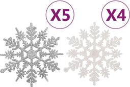 vidaXL - 108-delige - Kerstballenset - zilver - en - wit