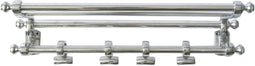 Riviera Maison Kapstok - Canadian Rail Road Rack L Wandkapstok - Zilver