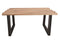 Feel Furniture - 220x100 Eettafel - Massief Boomstamblad Eiken - Constructed oak - 5 cm dik - U Frame
