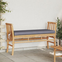 vidaXL - Ligbank - met - Kussen - 110 - cm - Bamboe