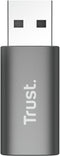 Trust Calyx - USB-A naar USB-C Adapter - Bestanden overzetten en opladen - Grijs
