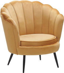Fauteuil LOVIKKA Fluweel Mosterdgeel