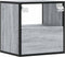 vidaXL - Nachtkastje - wandgemonteerd - 40x31x39,5cm - grijs - sonoma - eikenkleur