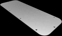 Rittal AX 2573.100 - Flensplaat 149 mm x 447 mm - Plaatstaal Grijs